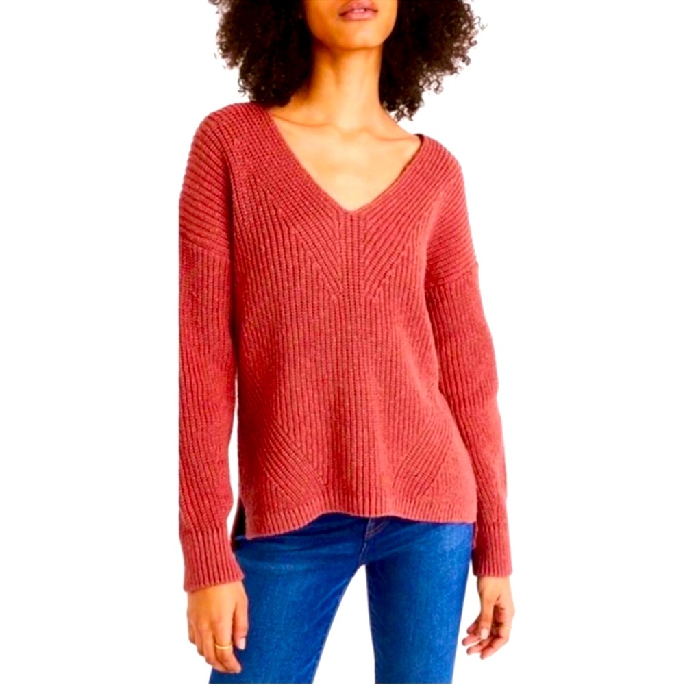 Madewell 100% Merino Wool Oversized V Neck Sweater